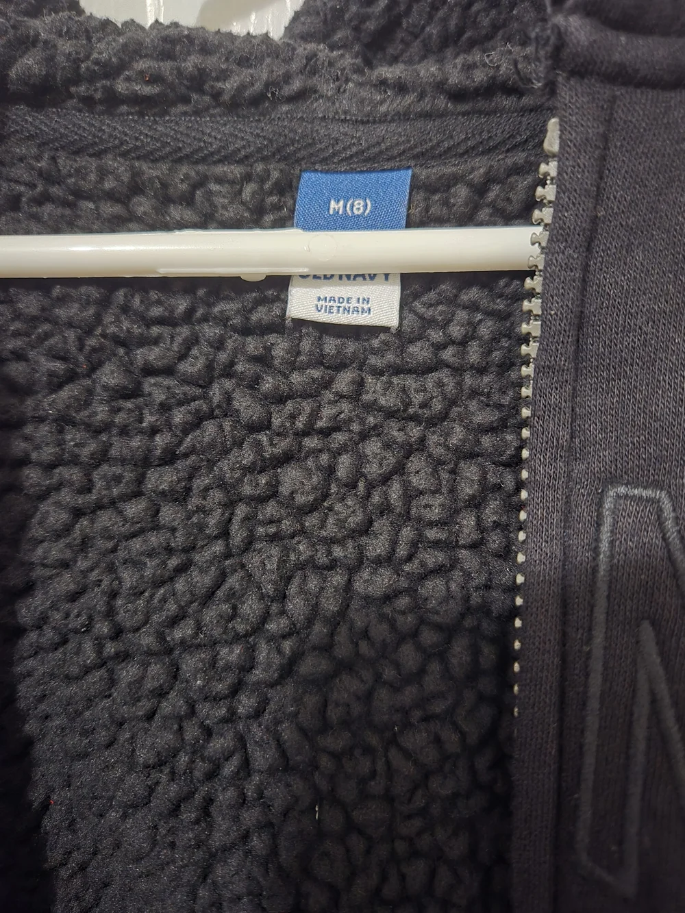 Old Navy Black Hooded Zip-Up Sweatshirt for Kids